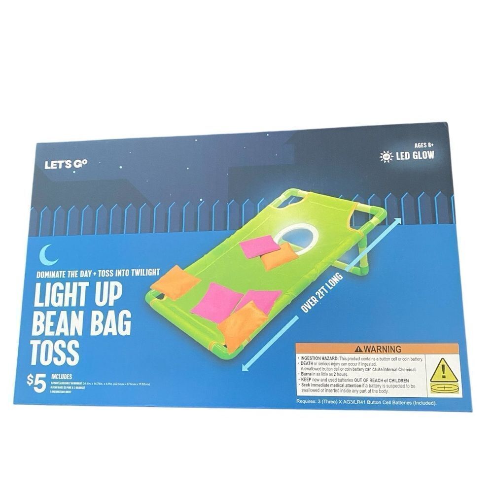 Let's Go Light Up Bean Bag Toss NWT.